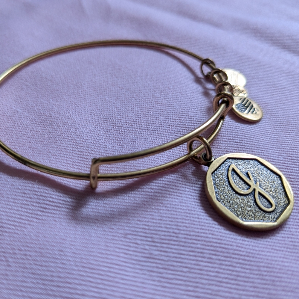 Alex and Ani J charm bracelet